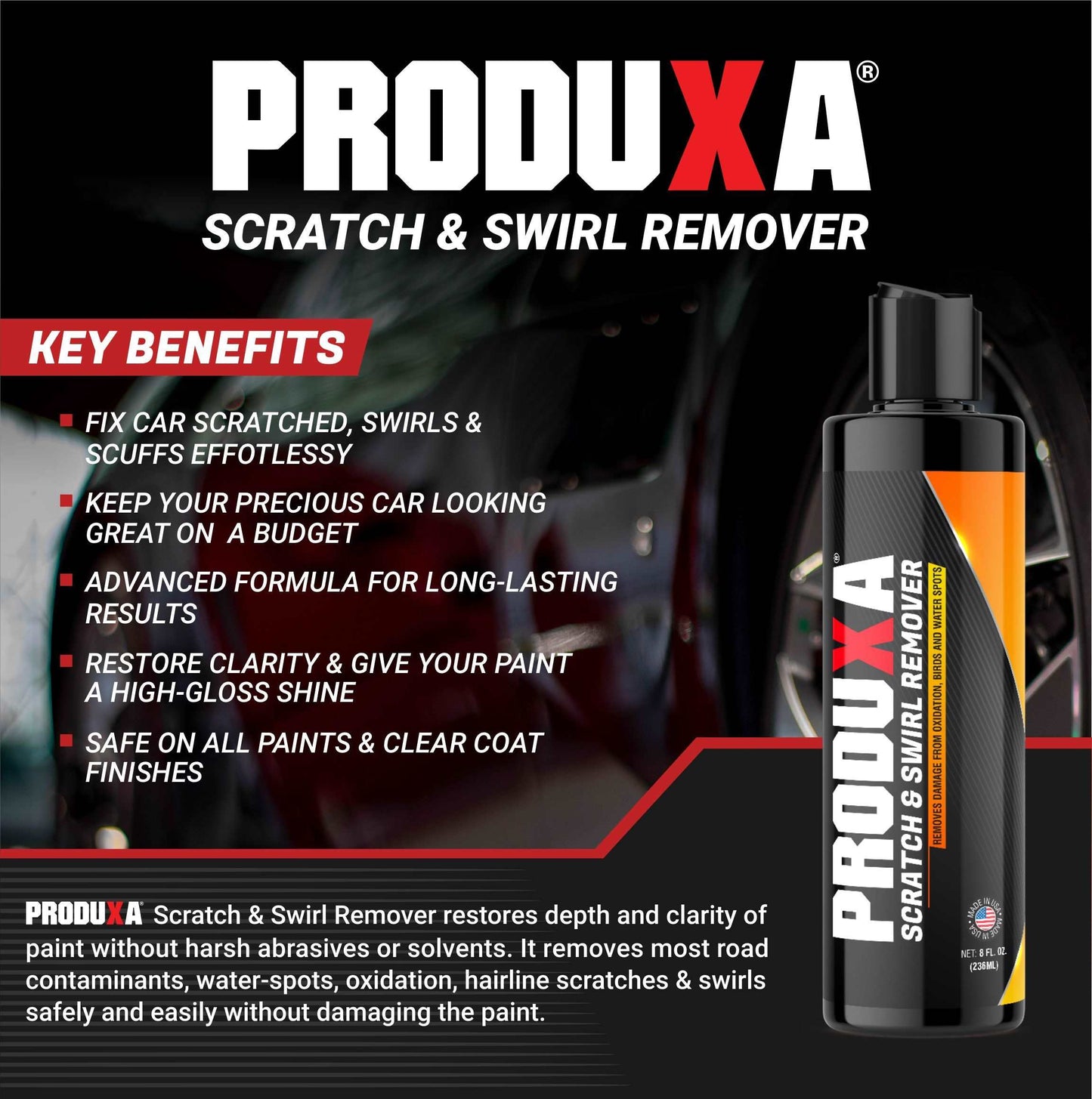 PRODUXA® Scratch & Swirl Remover - 8oz Bottle
