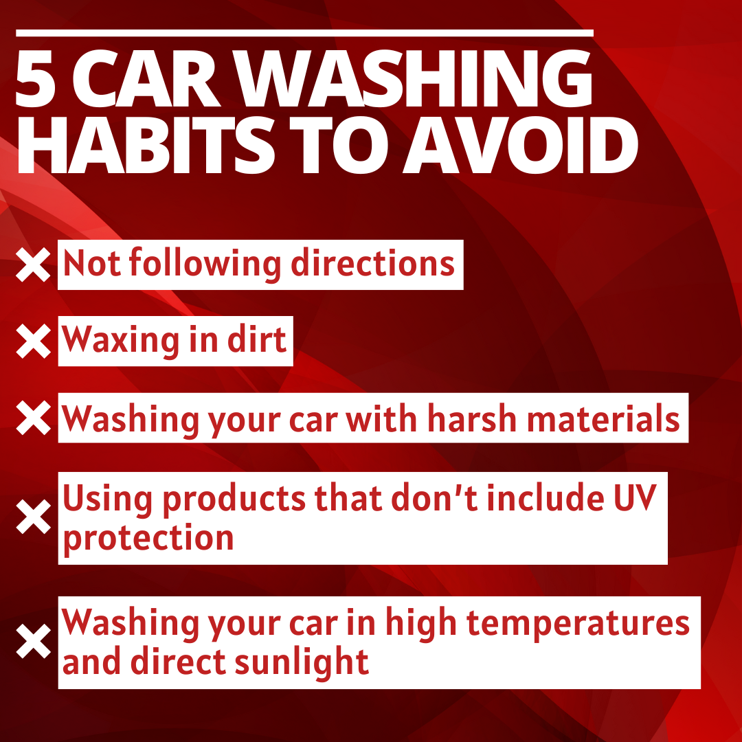 5 Car Washing Habits to Avoid