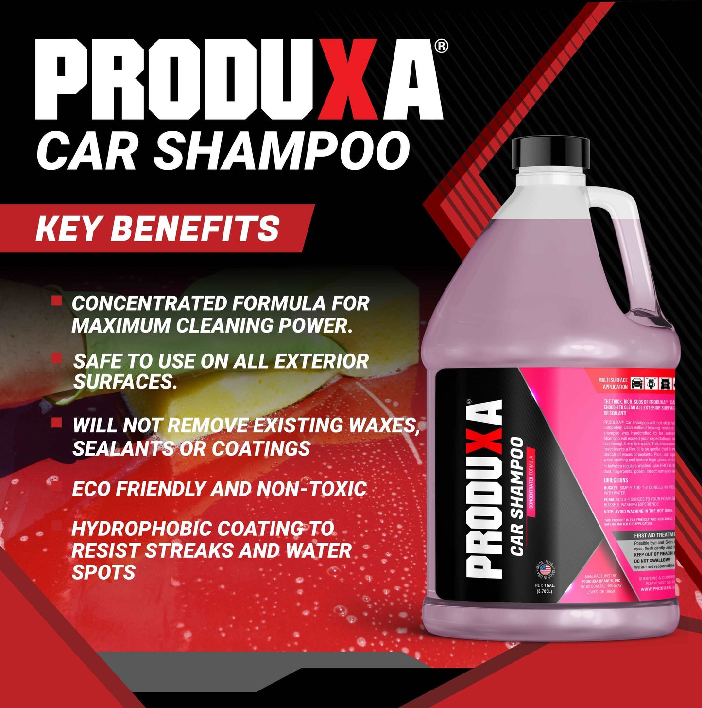 PRODUXA® CAR SHAMPOO - 1 GALLON REFILL